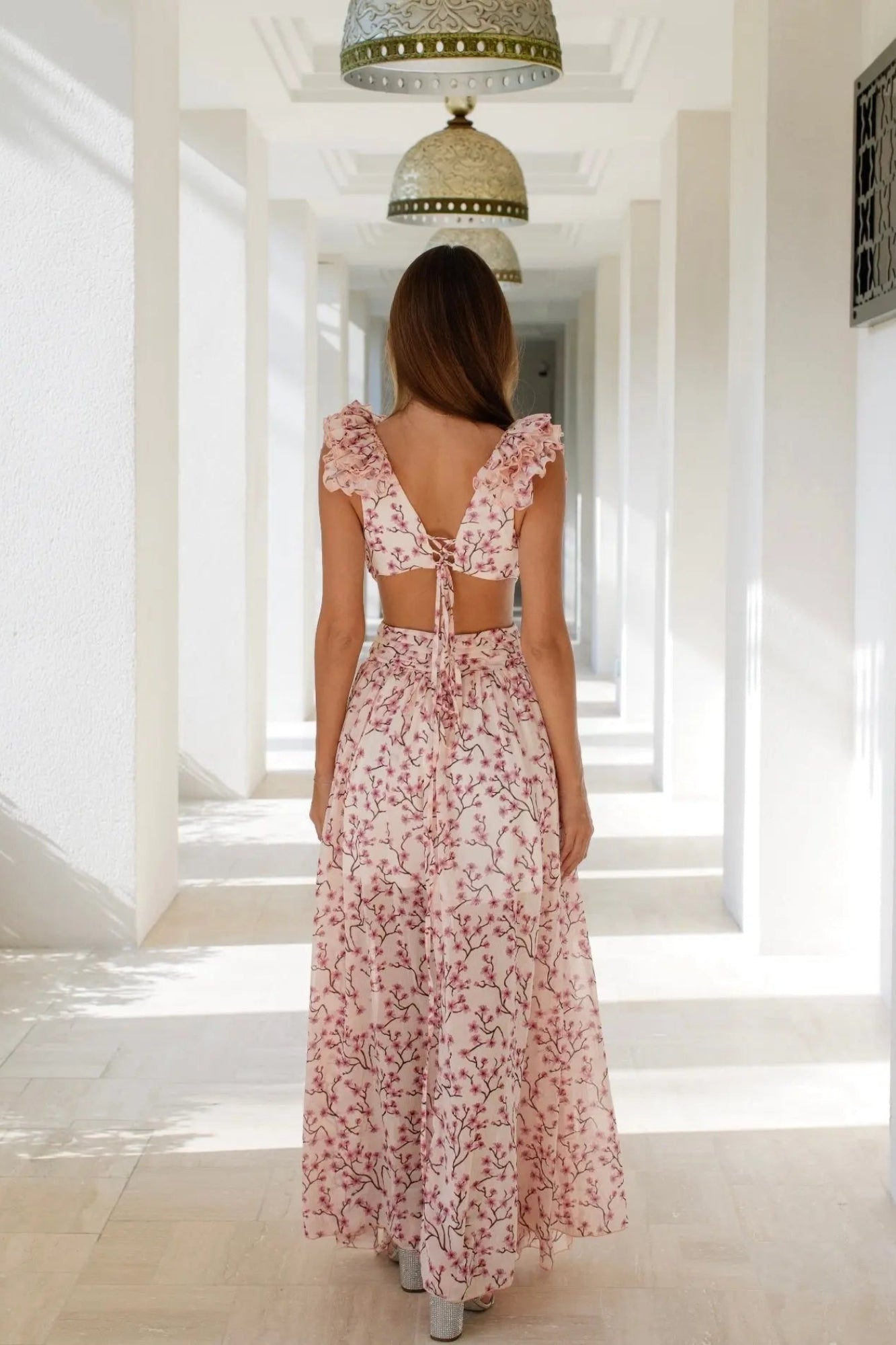 Floral V-Neck Maxi Dress