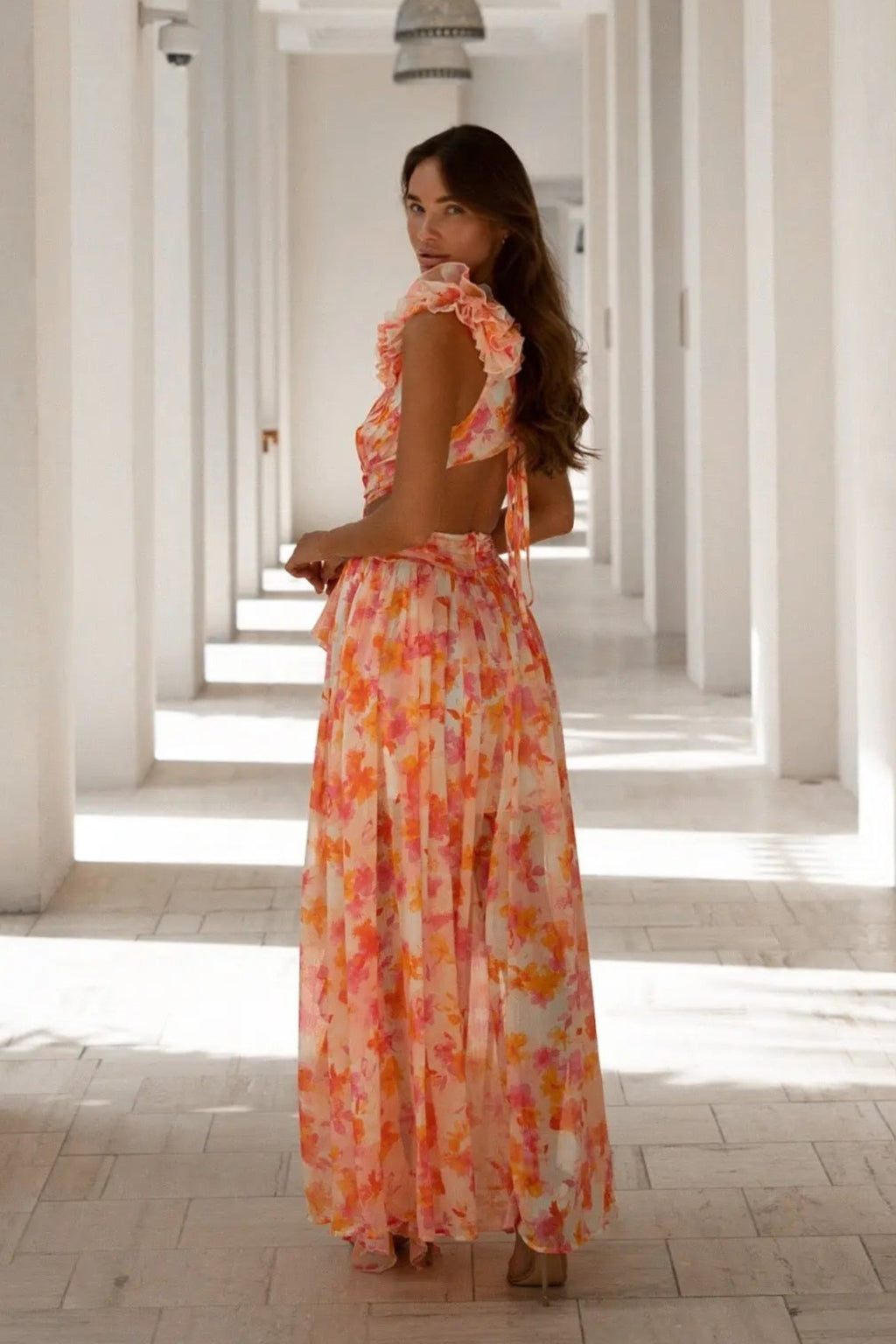 Floral V-Neck Maxi Dress
