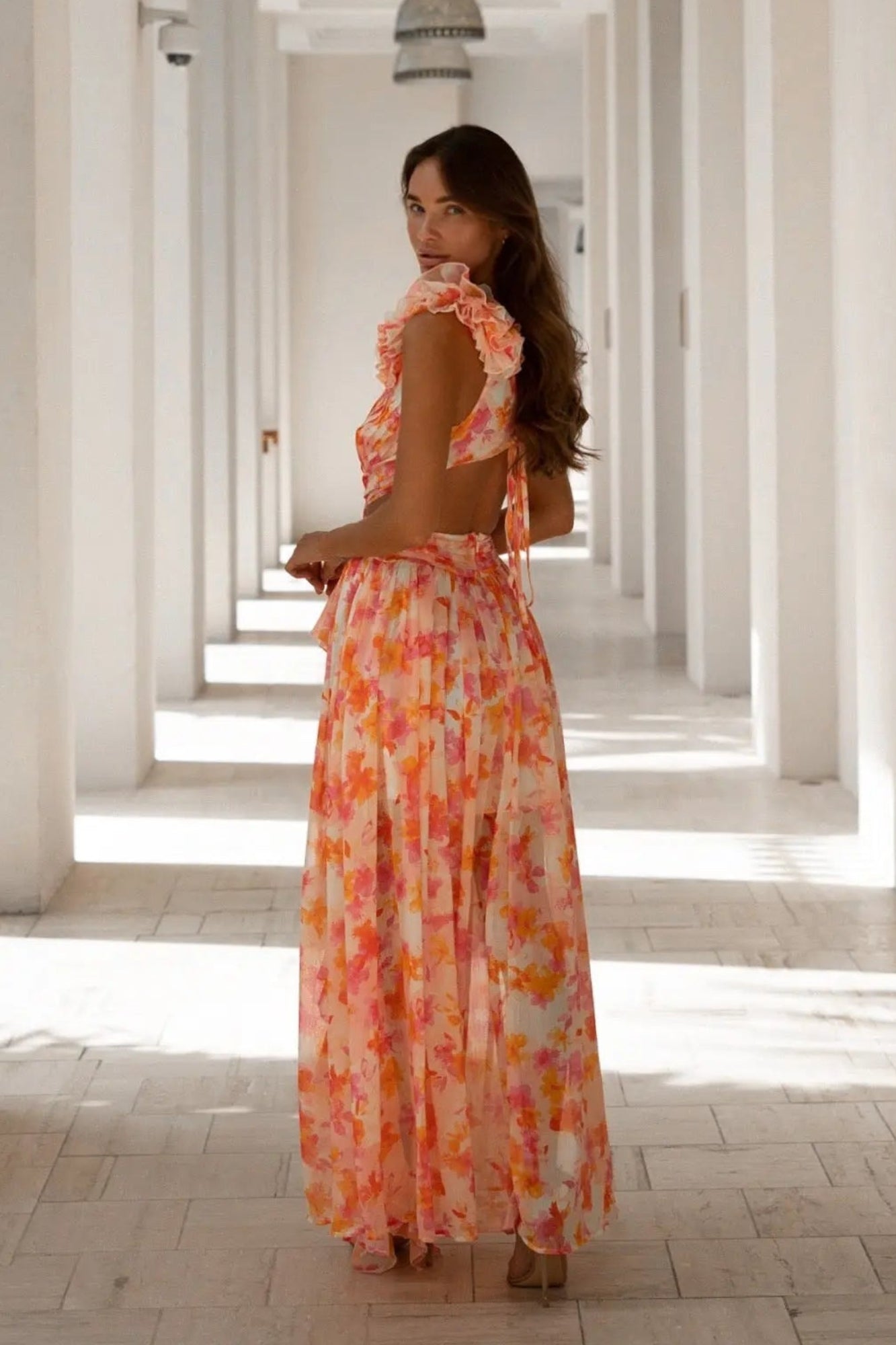 Floral V-Neck Maxi Dress